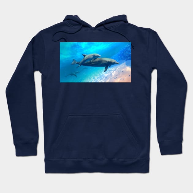 Dolphin Family Outing Hoodie by Shellz-art